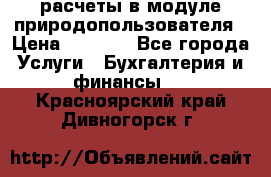 расчеты в модуле природопользователя › Цена ­ 3 000 - Все города Услуги » Бухгалтерия и финансы   . Красноярский край,Дивногорск г.